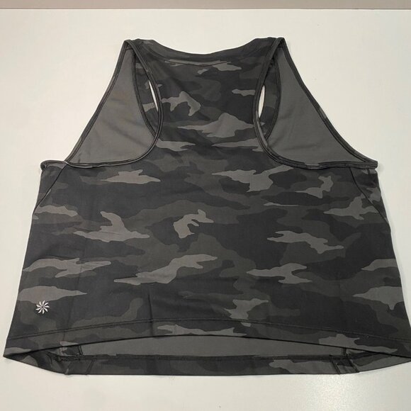 NEW Athleta Shanti Black & Gray Camo Crop Tank 3.0 Women's Plus Size 1X - Picture 5 of 6